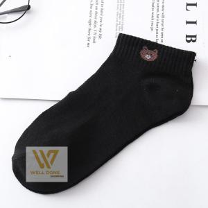 ถุงเท้า ถุงเท้าข้อสั้น ถุงเท้าเกาหลี ถุงเท้าหมี ถุงเท้าน่ารัก ลายหมีถุงเท้าแฟชั่น wd99