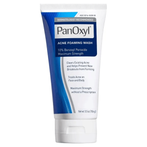 PanOxyl 10% Benzoyl Peroxide Maximum Strength 156g Facial Cleanser Acne Foaming Wash