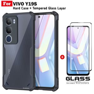 2in1 Case Vivo Y19s Shockproof Fusion Free Anti Gores Layar Full Cover