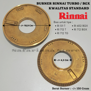 BURNER RINNAI TORNADO BGX LEPEK KWALITAS STANDART TYPE RI 712 BGX / RI 602 BGX / RI 511 T / RI 712 T / RI 712 TG