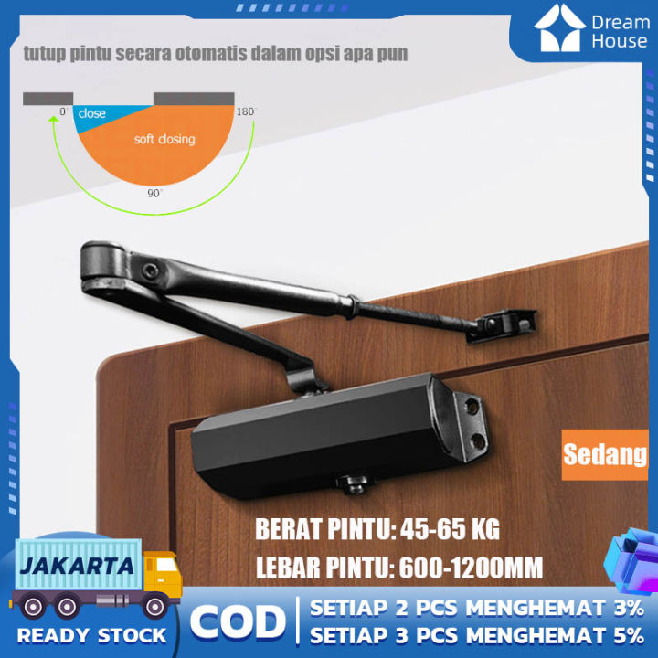 (Dikirim Dari Jakarta)Door closer penutup pintu otomatis produk asli dari door closer tahanan pintu kunci pintu/Penutup Otomatis Pintu /Door Closer Pintu Otomatis/Alat Penutup Pintu Otomatis