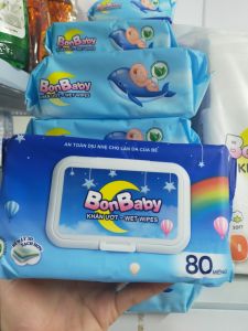 Khăn Ướt Bonbaby 80 Tờ/Gói Công Nghệ Nhật Bản An Toàn Khi Sử Dụng