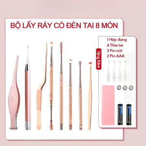 Bộ lấy ráy tai 8 món có đèn led – dễ dùng an toàn cho cả gia đình – thiết kế thông minh tiện lợi
