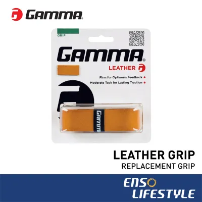 GAMMA Racket Replacement Grip - Leather Grip (Tennis / Padel / Squash )