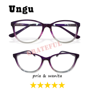 Kacamata Gaya Antiradiasi Melindungi Mata Dari Sinar Radiasi Biru Frame Oval Gradasi Lensa Normal Cocok Untuk Pria Wanita - BISA COD