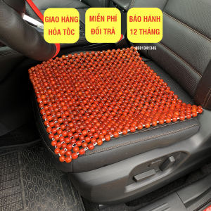 Lót ghế ô tô hạt gỗ tự nhiên - Khô thoáng - Massage hiệu quả  - Đệm ghế chống nóng cho mùa hè