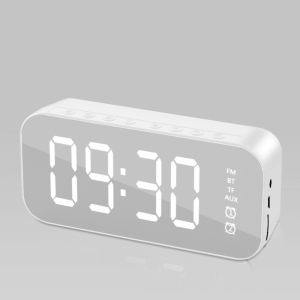 NEB11 Large LED Screen LED Mirror Screen Alarm Clock Digital Display Portable Bluetooth Speaker Multifunctional Smart Digital Clock Home Office