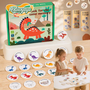 Aoduoyaya Memory Chess Wooden Toys Flip Chess Kids Educational Toys Animal & Car Matching Toys Puzzle Game Mainan Baby