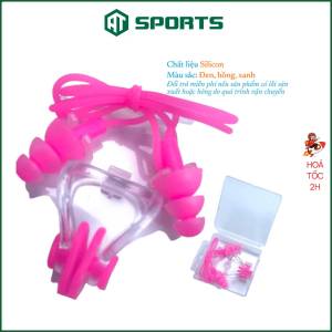 Nút Bịt Tai Mũi Silicone Chống Nước Khi Bơi - Đồ Bịt Tai Nhét Tai Cho Người Lớn Và Trẻ Em