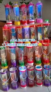 Paket Usaha /Souvenir Ulang Taun Dll Isi 50Pc Aquarium Mini Ikan Cupang/Kecil Sudah Lengkap Dengan Lampu Dan Batree