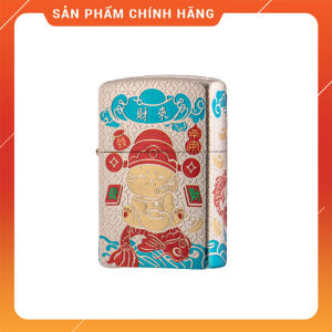 Hộp Quẹt Bật Lửa Xăng Đá Zorro Z2-111 Hình Mèo Thần Tài May Mắn Tài Lộc