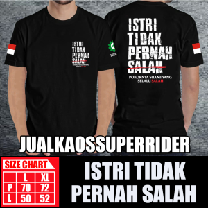 BAJU KAOS DISTRO ISTRI TIDAK PERNAH SALAH