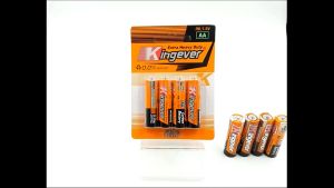 Kingever AA R6 1.5V Extra Heavy Duty Batteries (4 Count) - Leak-Resistant 0% Mercury Carbon Batteries for Long-Lasting Use