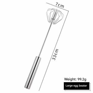 Stainless steel semi-automatic egg beater rotary cream egg mixer