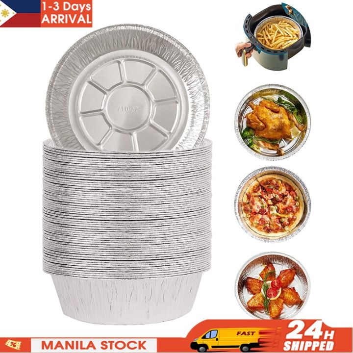 thumbnail image 2 of 20 PCS Aluminum Foil Air Fryer Liners, Non-Stick Air Fryer Disposable Paper Liner, Food Grade Aluminum Foil For Baking, Frying, Grilling, Roasting 2 of 9
