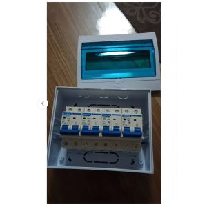 Electrical Circuit Breaker Panel Box with 4 Breakers - Home Improvement Power Distribution Box
