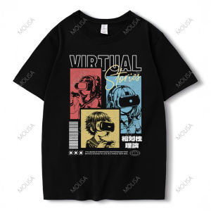 เสื้อยืดoversize ผ้าฟอกวินเทจ ผ้านุ่ม คุณภาพดี เสื้อยืดแฟชั่น ใส่สบาย Printed T shirt 68191#