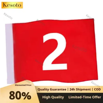 Golf Flag Portable Golf Equipment Numbered Red Target Flag 19.3x12.6 inch Putting Green Flag for Practice Backyard Outdoor Yard