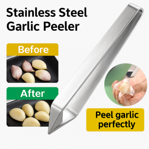 Manual Stainless Steel Garlic Peeler Multi Function Peeling Tool for Garlic Fish Bone Removal and Daily Kitchen Essentials