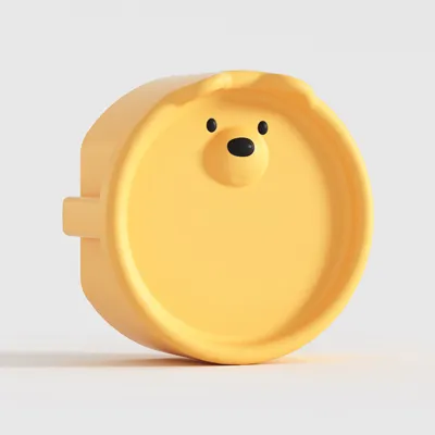 HamshMoc European Standard Socket Cover Baby Proof Outlet Plug 2 Hole Dustproof Anti Shock Bear Shape Recessed Design