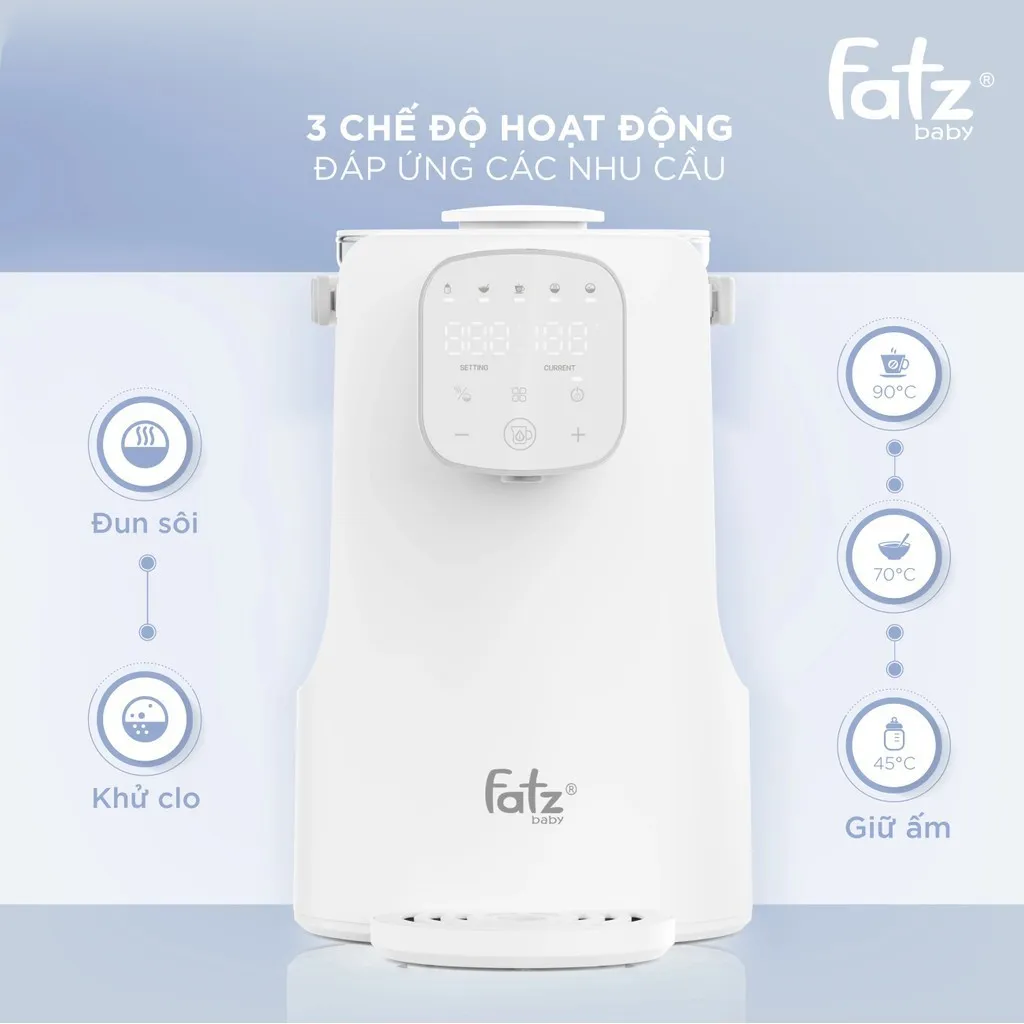 Máy đun và hâm nước pha sữa thông minh tiện lợi fatz baby Smart 5 Plus FB3823HB:5825