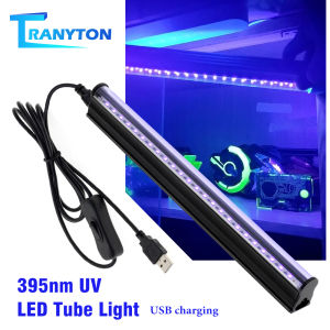5V UV LED Tube Light USB Plug with Switch 395NM UV Lamp for Body Painting/Pet Cleaning/Banknote Inspection/Curing