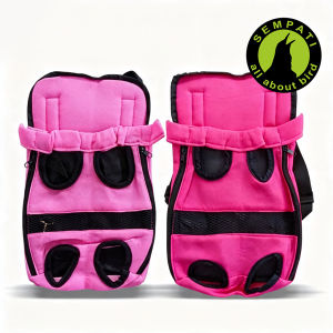 SEMPATI Tas Gendong Kucing Anjing Depan Premium Pet Carrier Cat Carrier Backpack Tas Kucing Travel Front Carrier Double Safety Belt Kucing Kecil Puppy All Size 40x26 cm