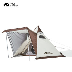 MOBI GARDEN Glamping Oxford Pyramid Tent Camping Family Tent 2-3 Person Waterproof