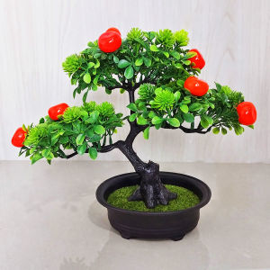 Azgalery PBP162 Tanaman Hias Pot Bunga Bonsai Buah Plastik Artificial Fruit Ornamen Hiasan Dekorasi Rumah COD