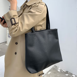 Minimalist Shoulder Tote Bag Pu Leather Korean Style 223-46
