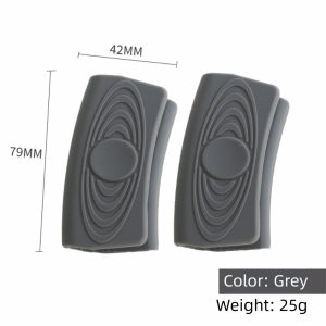 WLVYH 1Pair Heat‑insulated Silicone Pot Ear Cover Universal Size Anti‑slip Texture Cookware Sleeve Stretchable Fit Flexible Silicone Pot Handle Grip Casserole Use