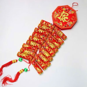 Chùm Dây Pháo Bọc Vải Nhung Bản Chữ Việt 2 Mặt Phúc Lộc Trang Trí Năm Mới Tết Cổ Truyền