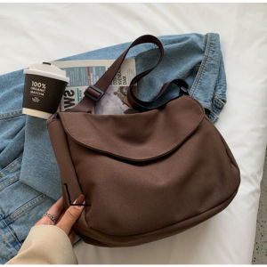 M2089 Japanese Style Minimalist Women Sling Bag Shoulder Canvas Students Messenger Bags