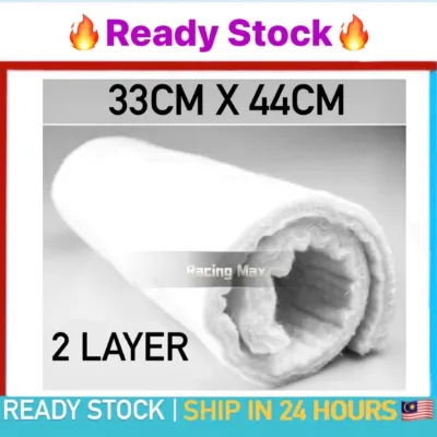 30cm x 45cm Racing White Fiberglass 2 Layer Exhaust Pipe Ekzos EXZOS Tebal Fibre Fiber Glass Universal LC135 Y15 Y125Z