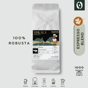 Rootin Coffee Niskala Espresso Blend 100% Kopi Robusta Beans Biji dan Bubuk Kopi / 1kg
