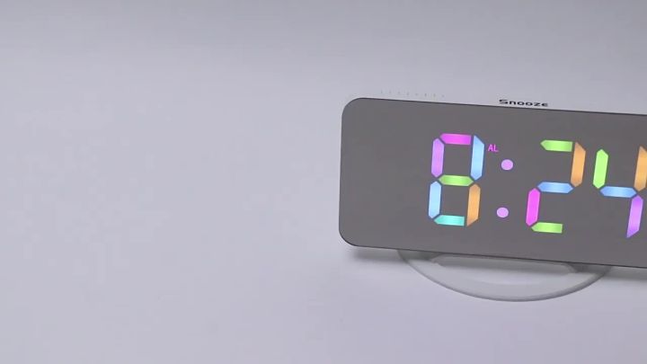 DIY Digital Clock Electronic Kit - Colorful 7-Color Display With Temperature, Alarm, Date, Soldering Practice Project