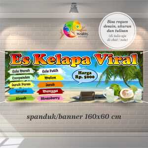 Cetak Spanduk Banner Es Kelapa Viral