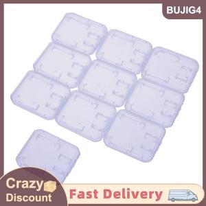 【E-WOITD】 10pcs CLEAR Plastic Memory Card Case Micro SD TF Card Storage BOX Protection