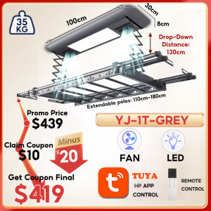 Automated Laundry Rack Tuya-app Control Ceiling Clothes Drying Rack 5 Years Warranty Smart Laundry System With Standard Installtion