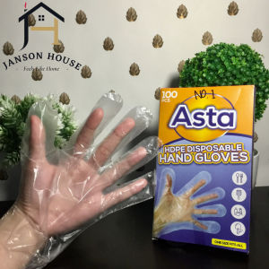 Sarung Tangan Plastik / Disposable Hand Gloves Higienis Food Grade Isi 100 Pcs