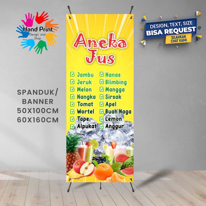 Spanduk Banner Aneka Jus Buah Segar Gratis Memesan Desain | Lazada ...