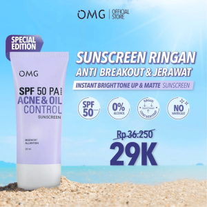 OMG Acne & Oil Control UV Barrier Sunscreen SPF50 PA++++ 25ml