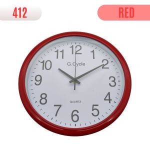 G.Cycle Round Colourful Glass Quartz Analog Modern Silent Quiet Home Office Living Wall Clock Jam Dinding Hiasan Bulat