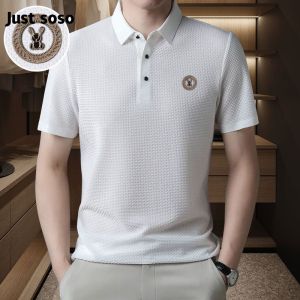 【3 Days Delivery】Ice Silk Plus Size Mens Polo Shirt Breathable Shirt