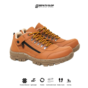 Sepatu Safety Pria Boots Ujung Besi - Shoes High Boot - Sepatu Kerja Pria Proyek Tactical Sefty Outdoor Tracking Touring