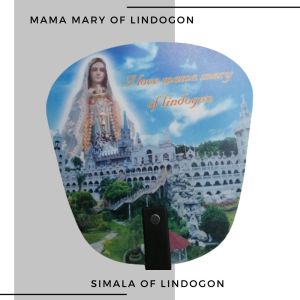 Plastic Pamaypay hand fan with handle paypay | Mama Mary Design Simala Cebu | Divine Mercy