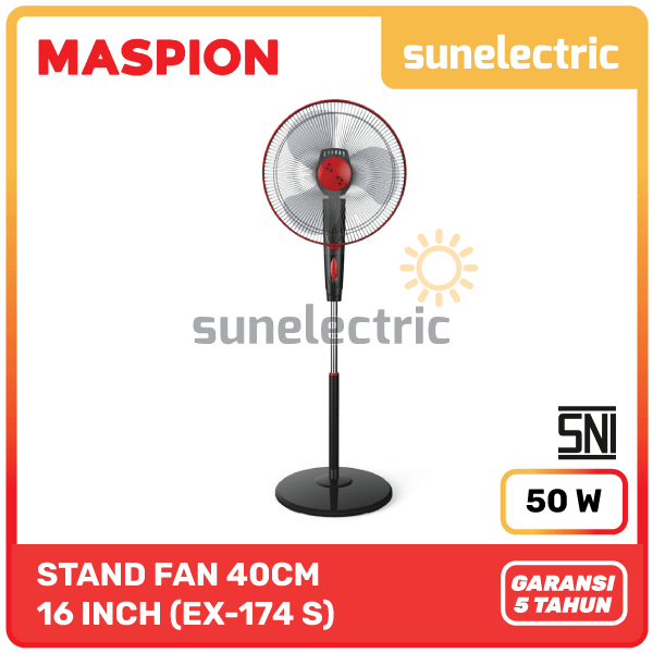 Maspion MSP EX-174 S 2in1 Stand Fan / Desk Fan Kipas Angin Berdiri / Meja / Duduk 16 Inch / 40 cm EX 174 S / EX174 S / EX 174S