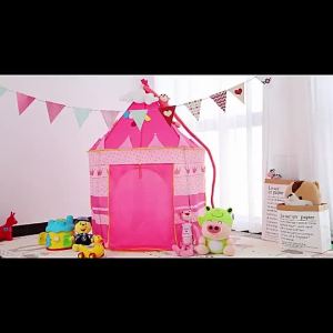 ready stockPortable Folding Kids Play Tent Crawl Tunnel Playground Set Khemah Mainan Kanak Castle Cubby House