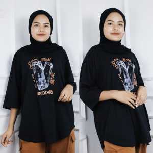 Setelan Wanita Jumbo Terbaru 2024 Jean Bahan Combed Apk Sablon One Set Jumbo Kekinian