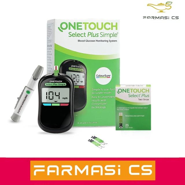 ONETOUCH Select Plus Simple Blood Glucose Meter + Lancing Pen + 10 ...